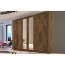 Ver imagem 1 de Guarda Roupa Casal 6 Portas (2 C/ Espelho) e 4 Gavetas Oslo Braúna - Europa