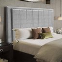 Ver imagem 1 de Cabeceira Opala Cama Box King 193cm Linho Cinza - SSX Multicoisas
