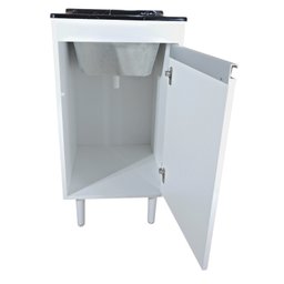Tanque de Lavar Roupa de Fibra 20l com Suporte para Torneira de Bancada Tanque:preto - 5