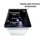 Ver imagem 4 de Tanque de Lavar Roupa de Fibra 20l com Suporte para Torneira de Bancada Tanque:preto