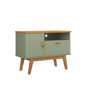 Rack / Bancada Si 90cm Estilo Retrô para Tv até 32''' Cor Alecrin / Cinamomo Pt