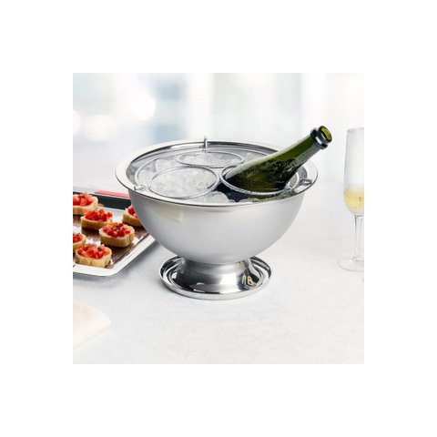 Champanheira Brinox Lyon 6 Litros com Separador para 3 Garrafas Ø 32 Cm Aço Inox