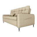 Ver imagem 4 de Sofá Cama Luxo 3 Lugares Casal Confortável com Almofadas 2,00 Larg Pillar Matrix Cor:linho Bege
