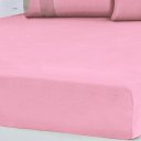 Ver imagem 5 de Jogo de Cama Queen Malha 3 Pçs Bella Cama 100% Algodão 158x198x35cm Coral