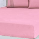 Ver imagem 2 de Jogo de Cama Queen Malha 3 Pçs Bella Cama 100% Algodão 158x198x35cm Coral