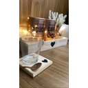 Ver imagem 3 de Bandeja Decorativa Coração com Alça em Couro Bandeja Clean