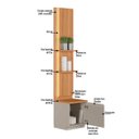 Ver imagem 4 de Modulo Lateral com Led 1 Porta Prateleira Esquerda Direita
