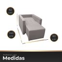 Ver imagem 5 de Poltrona Retrátil Cama Confortável de Linho Luiza