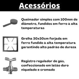 Fogão Industrial de Piso 4 Bocas Baixa Pressão QS Itafaz - 5