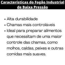 Fogão Industrial de Piso 4 Bocas Baixa Pressão QS Itafaz - 4