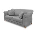 Ver imagem 1 de Sofá Decorativo 180cm 2 Lugares com 4 Almofadas Armstrong Veludo Cinza - Gran Belo