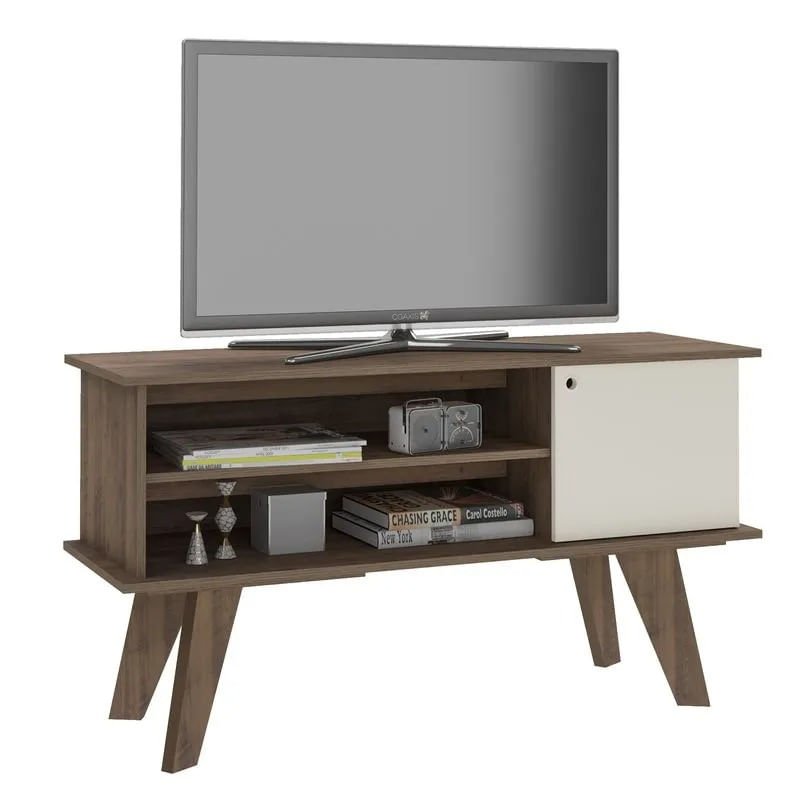 Sala de Estar até 50'' Rack Steban Mesa de Centro Yin Yang e Bar France Pinho/off White Spazio Móvei - 3