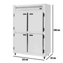 Ver imagem 2 de Geladeira Comercial 4 Portas de Inox Brilhante 220v Kofisa