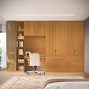Ver imagem 5 de Escrivaninha com Painel e Aéreo MDF Altezza Belmax:Freijó