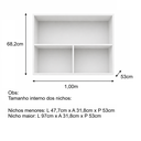 Ver imagem 7 de Escrivaninha com Painel e Aéreo MDF Altezza Belmax:Freijó