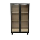 Ver imagem 2 de Cristaleira Livreiro para Sala de Jantar 2 Portas com Vidro Canelado 1 Gaveta 80cm x 147cm Paris Pre