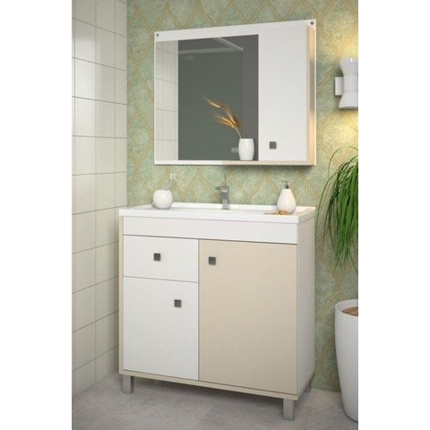 Conjunto de Banheiro Berton Gales 0,80cm Br/nude