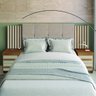 Cabeceira Casal Extensível com 2 Mesas de Apoio Ripado e Estofado Cinamomo/Off White Suíça RV Mó - 2