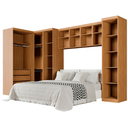 Ver imagem 4 de Dormitório Modulado Dallas 8 Peças Cinamomo - Benetil