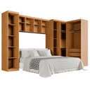 Ver imagem 3 de Dormitório Modulado Dallas 8 Peças Cinamomo - Benetil