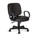 Ver imagem 1 de Cadeira Escritório Plus Size Giratória Relax Costura:Preto