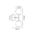 Ver imagem 4 de Arandela Moderna Jabuticaba Dourada 2 Globos Bola de Vidro Arevo Iluminação FUMÊ