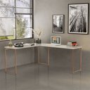 Ver imagem 2 de Mesa em L sem Prateleira Office em Mdf Estilo Industrial Klm Store