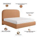 Ver imagem 5 de Cama Casal Flutuante com Cabeceira 140cm Aura W01 Couríssimo Mocca - Lyam Decor