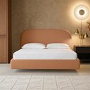 Ver imagem 3 de Cama Casal Flutuante com Cabeceira 140cm Aura W01 Couríssimo Mocca - Lyam Decor
