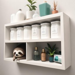 Nicho Organizador para Banheiro Cozinha Sala Quarto Despensa 50x30x10 - Branco Tx - 1