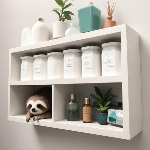 Nicho Organizador para Banheiro Cozinha Sala Quarto Despensa 50x30x10 - Branco Tx