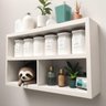 Nicho Organizador para Banheiro Cozinha Sala Quarto Despensa 50x30x10 - Branco Tx - 1