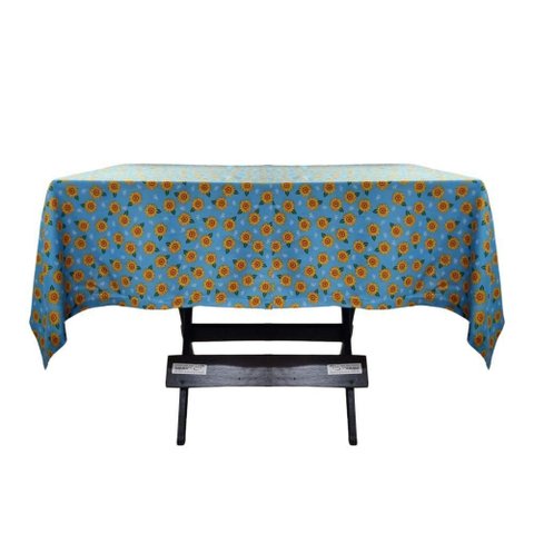 Toalha Mesa Oxford Estampado 1,50x1,50 4 Lugares Girassol