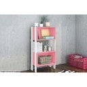Ver imagem 2 de Estante Livreiro Solteiro Rt3092 C/ 2 Nichos Rustico/branco - Movelbento