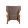 Poltrona Cravos Fixa Castanho Tecido Clark Avelã - 2