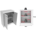 Ver imagem 5 de Armário para Escritório Multiuso Baixo 2 Portas Branco