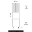 Ver imagem 4 de Paneleiro Cozinha Porta de Vidro Nala Freijó Uv/off Acetinado Z44 - Mpozenato