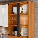 Ver imagem 6 de Paneleiro Cozinha Porta de Vidro Nala Freijó Uv/off Acetinado Z44 - Mpozenato