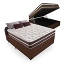 Ver imagem 1 de Cama Box Baú Casal 138 Marrom com Colchão Little Angel Mola Superlastic 62x138x188cm