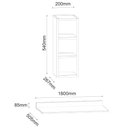 Ver imagem 3 de Cozinha Compacta Ágatha 180cm 8 Portas 2 Gavetas com Tampo Branco Maderatto Móveis