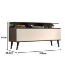 Ver imagem 5 de Rack para Tv até 50" Macaé com Pes Retro Chocolate/off White