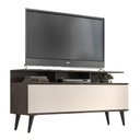 Ver imagem 6 de Rack para Tv até 50" Macaé com Pes Retro Chocolate/off White