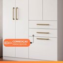 Ver imagem 6 de Guarda Roupas Solteiro Maya 5 Portas de Bater 2 Gavetas Branco Aramóveis