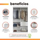 Ver mais imagens de Guarda Roupas Solteiro Maya 5 Portas de Bater 2 Gavetas Branco Aramóveis