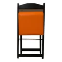 Ver imagem 3 de Conjunto Mesa Dobrável com 4 Cadeiras Preto Estofado Laranja