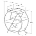 Ver imagem 3 de Aparador Adega Moderna 4009 Luxo Jb Bechara - Pérola/dourado