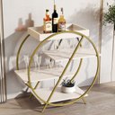 Ver imagem 1 de Aparador Adega Moderna 4009 Luxo Jb Bechara - Pérola/dourado