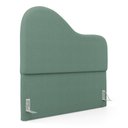 Ver imagem 2 de Cabeceira Orgânica Cama Box Casal Padrão Sea 140cm com Frame Bouclé Verde Menta - Abmaza