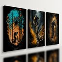 Ver imagem 1 de Kit 3 Quadro Decorativo Mountain Bike Ciclismo Bicicleta 28x20cm