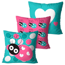 Ver imagem 1 de Kit com 3 Capas para Almofadas Decorativas Infantil Joaninhas
